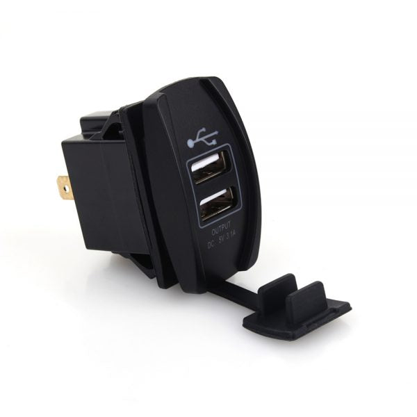 Διπλή θύρα USB σε πλαίσιο διακόπτη για χρήση σε σκάφος