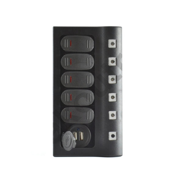 Πίνακας σκαφών 5 θέσεων LED με USB για χρήση σε σκάφος